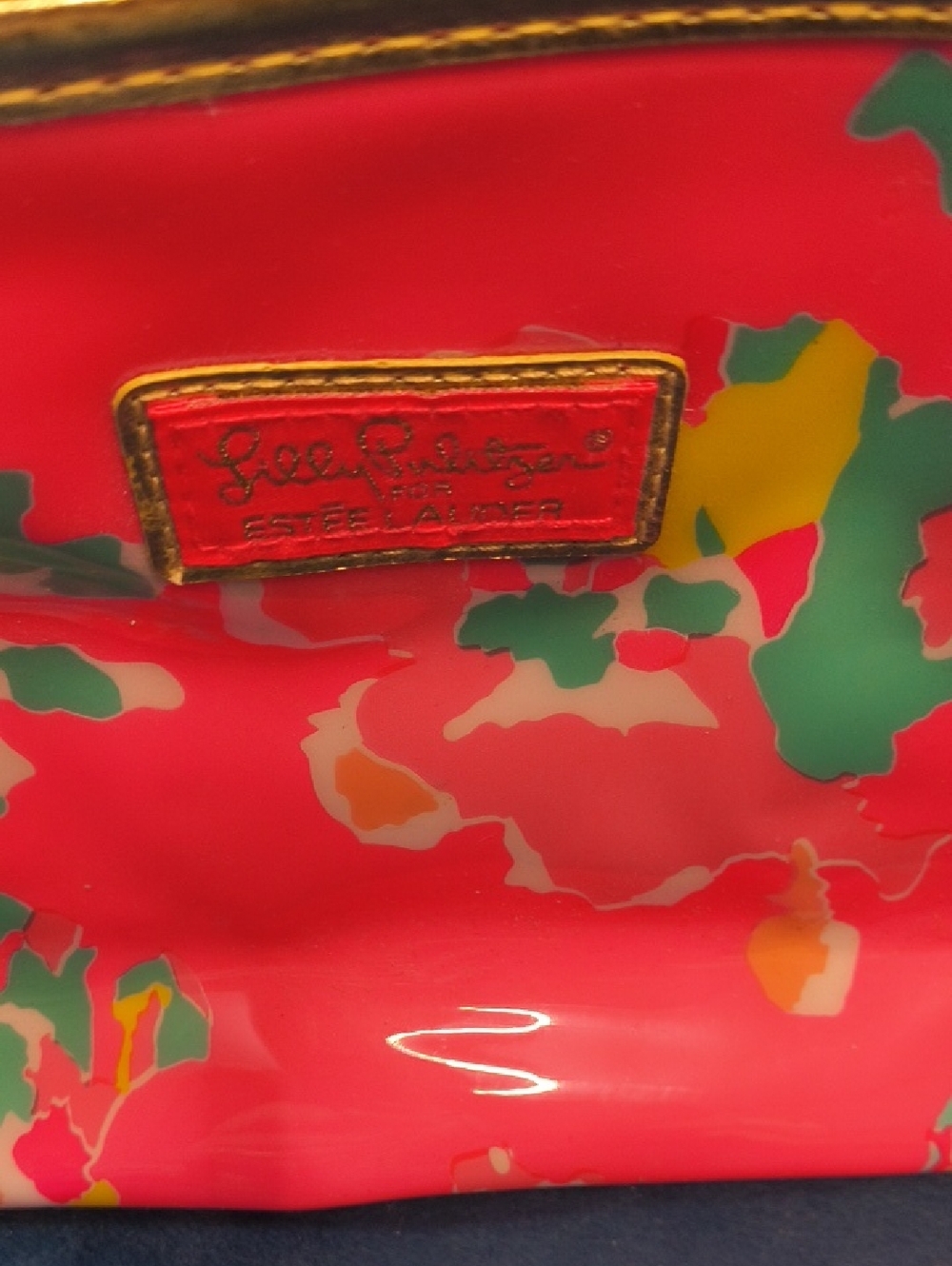 Lilly Pulitzer Pink Multicolor Floral Cosmetic Pouch